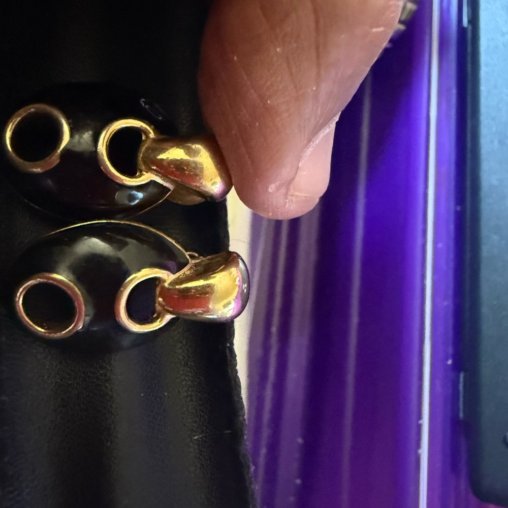 Givenchy Black and Gold Earrings